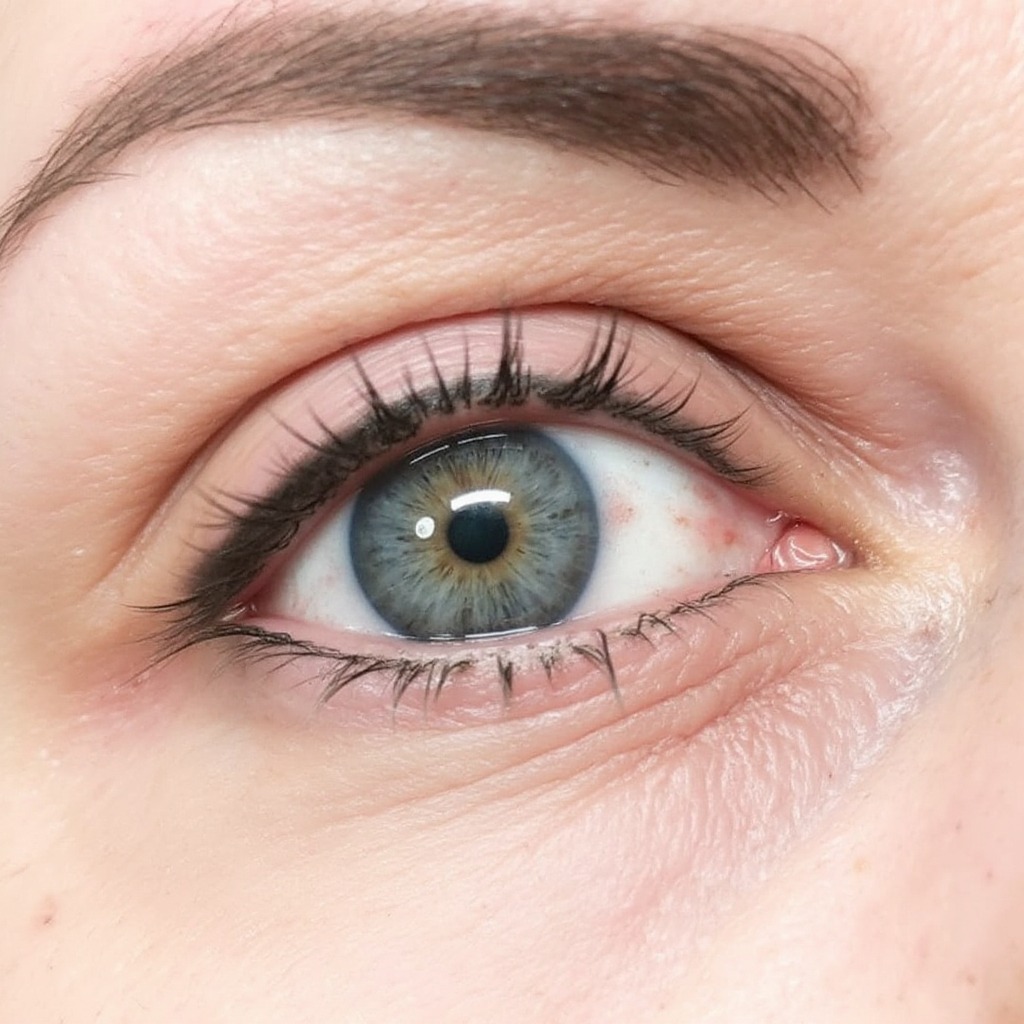 Lash-line enhancement — fair skin — healed permanent makeup result preview