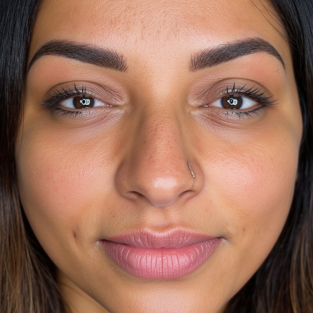 Brows + liner — deep skin — healed permanent makeup result preview